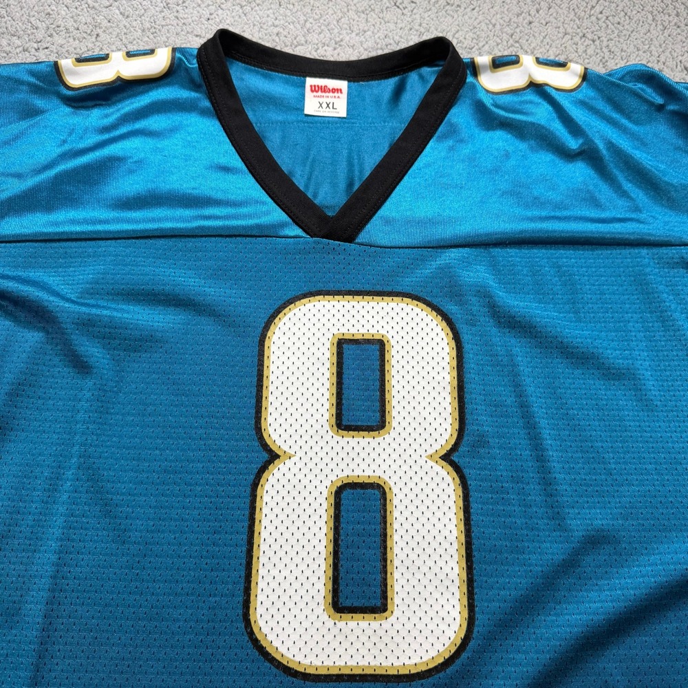 Vintage Wilson Jacksonville Jaguars Mark Brunell #8 Jersey XXL Teal Made in USA